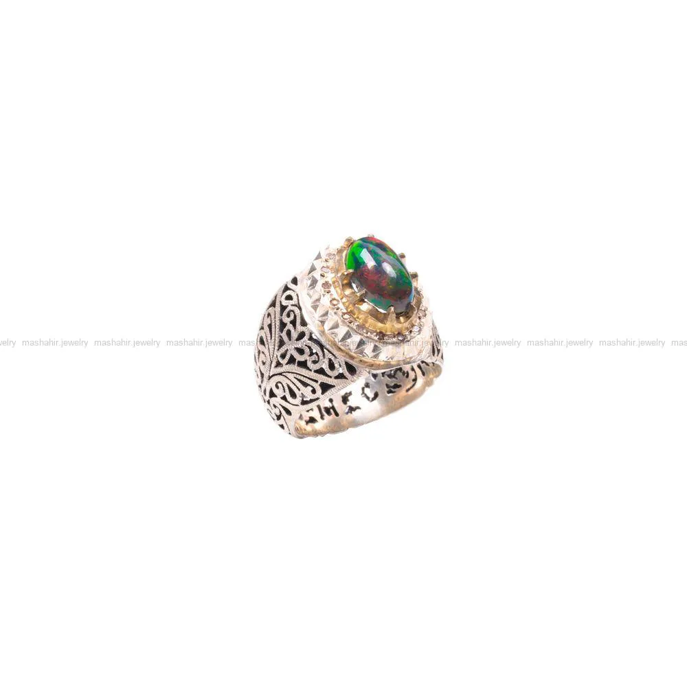انگشتر اوپال مردانه کد 1251