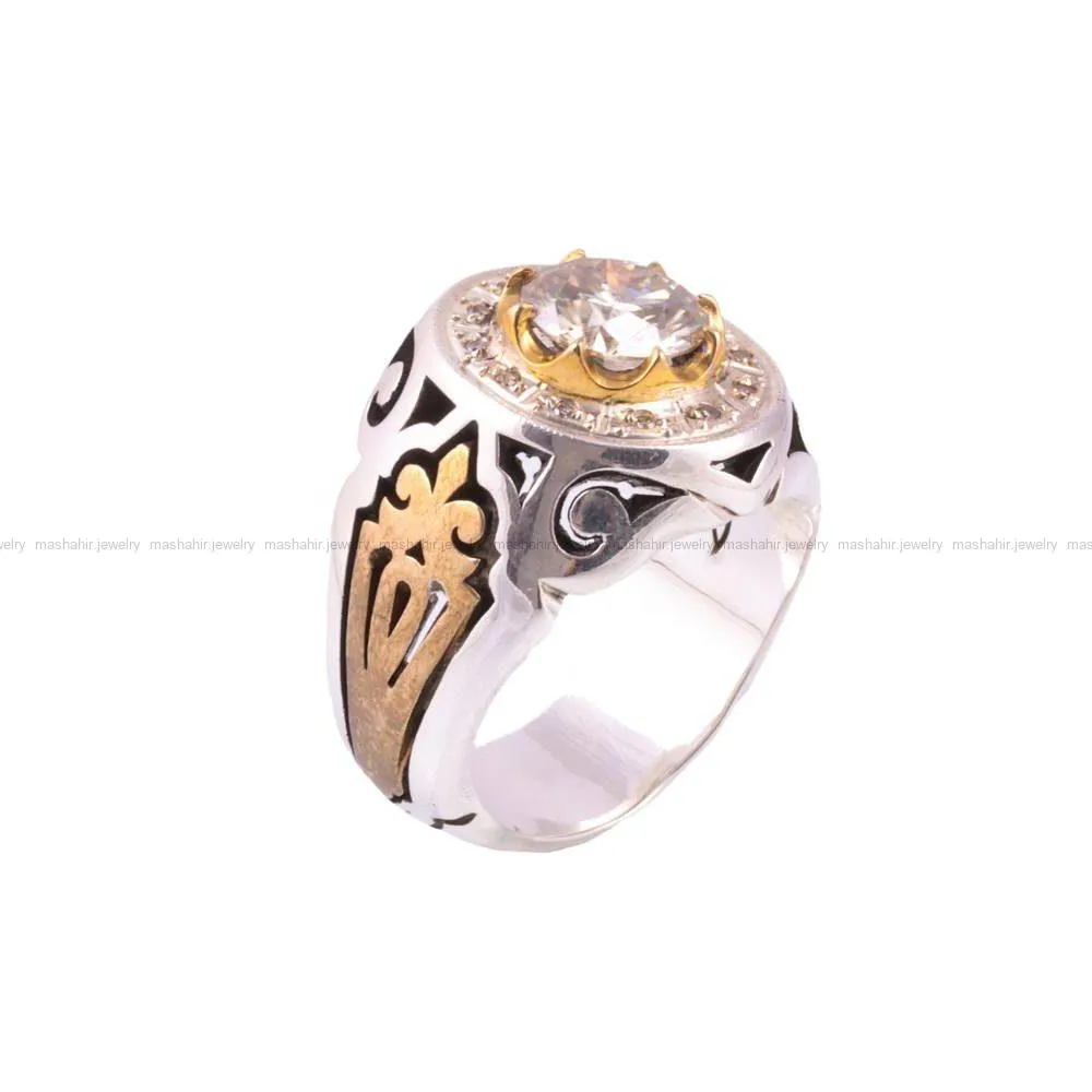 انگشتر موزانایت مردانه کد 282