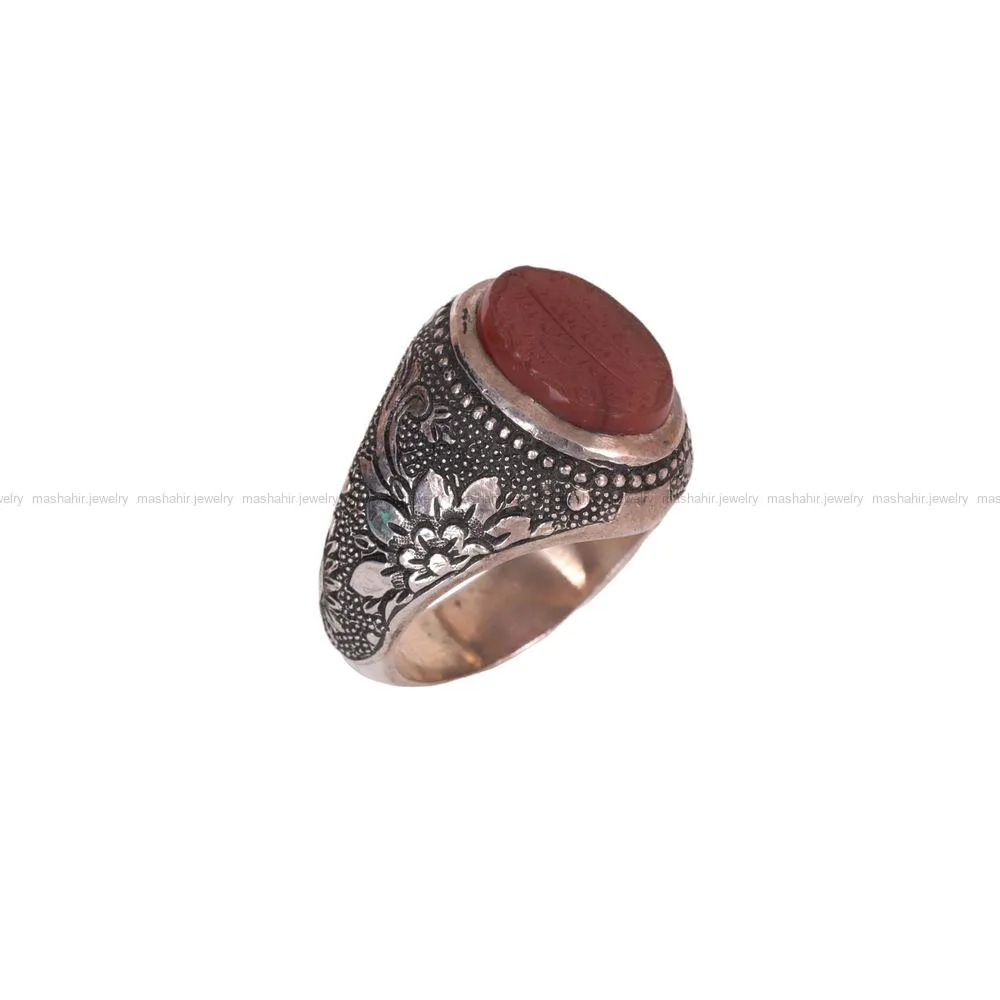 انگشتر عقیق مردانه کد 801