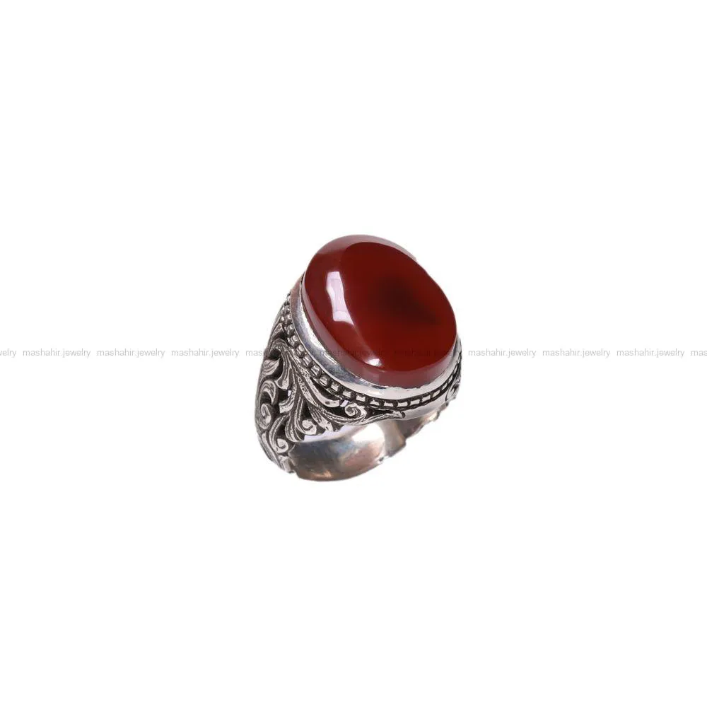 انگشتر عقیق مردانه کد 945