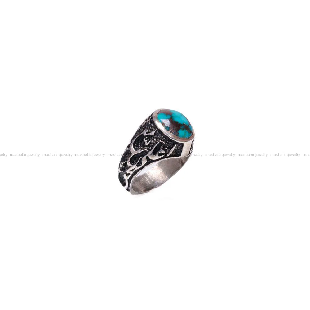 انگشتر فيروزه شجری مردانه کد 961