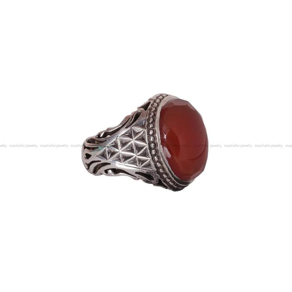 انگشتر عقیق مردانه کد 787