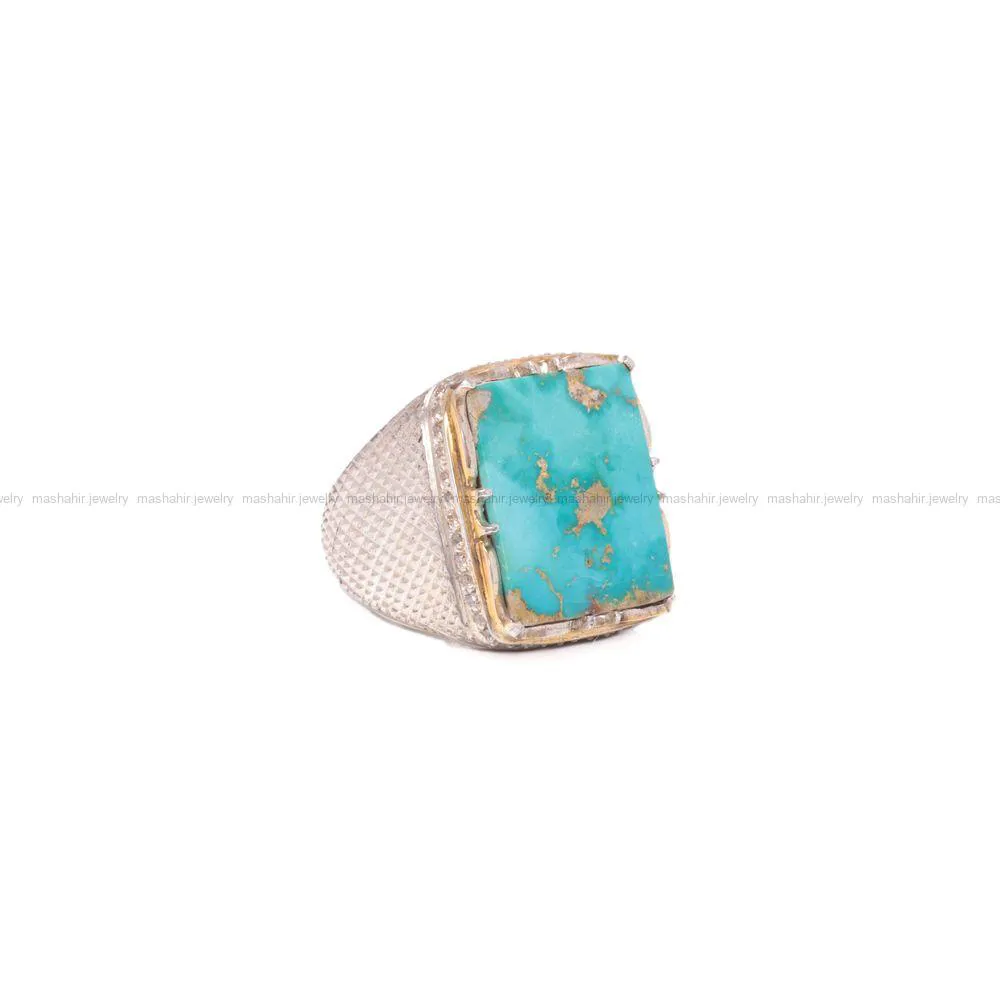 انگشتر فيروزه شجری مردانه کد 981