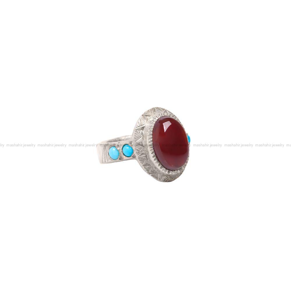 انگشتر عقیق مردانه کد 779