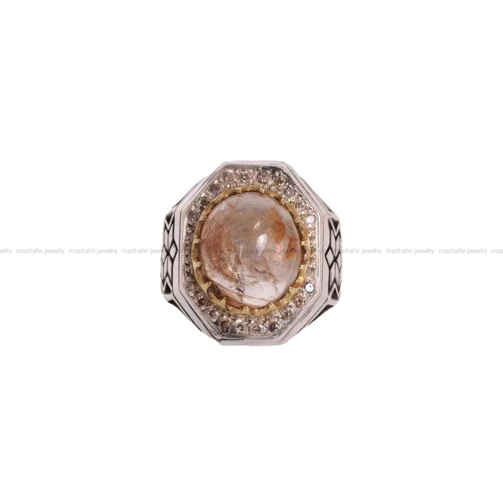 انگشتر دُر نجف مردانه کد 797