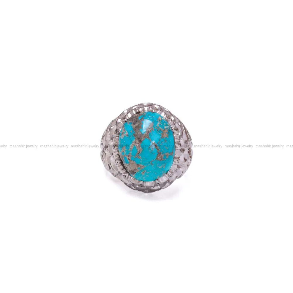 انگشتر فيروزه شجری مردانه کد 936