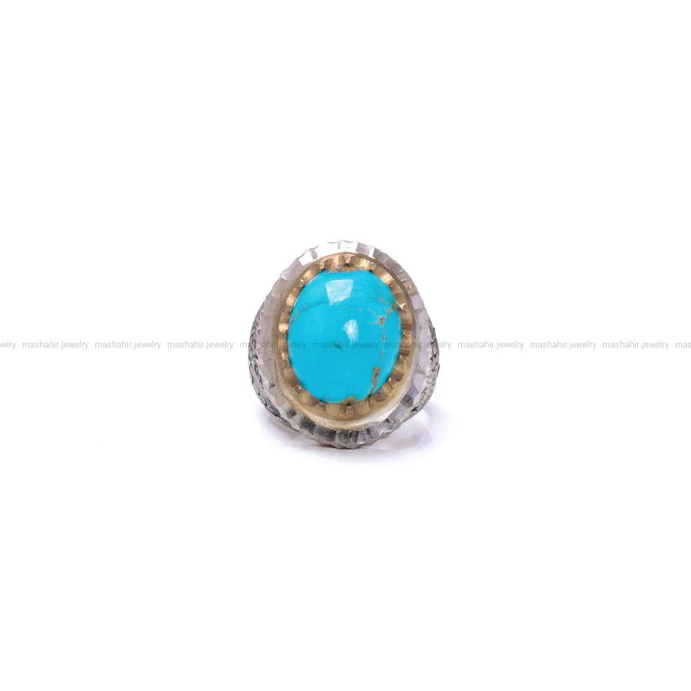 انگشتر فيروزه شجری مردانه کد 944