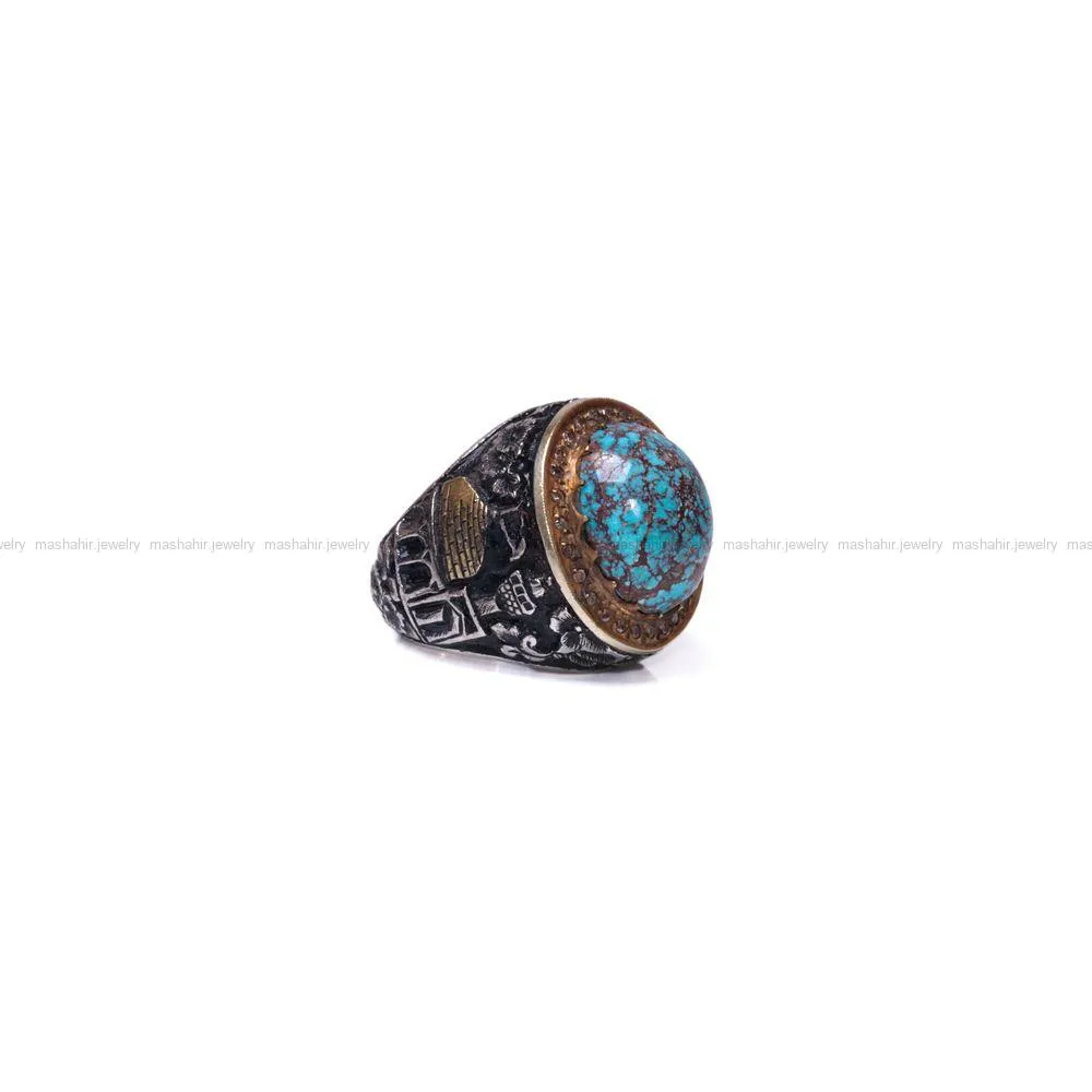 انگشتر فيروزه شجری مردانه کد 951