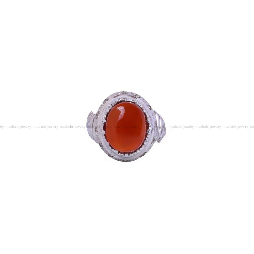 انگشتر عقیق مردانه کد 763