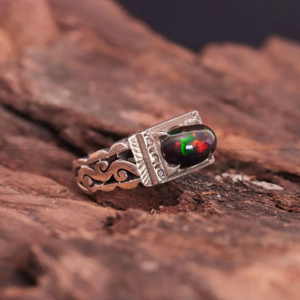 انگشتر اوپال مردانه کد 1195
