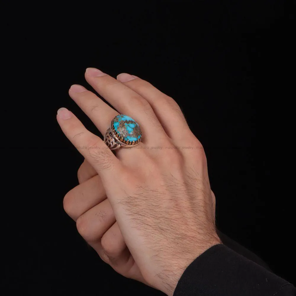 انگشتر فيروزه شجری مردانه کد 964