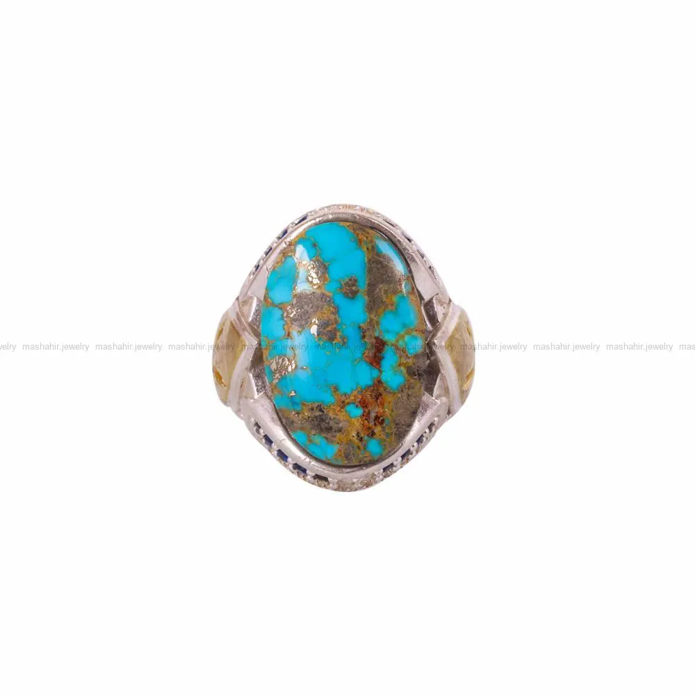 انگشتر فیروزه شجری مردانه کد 4561
