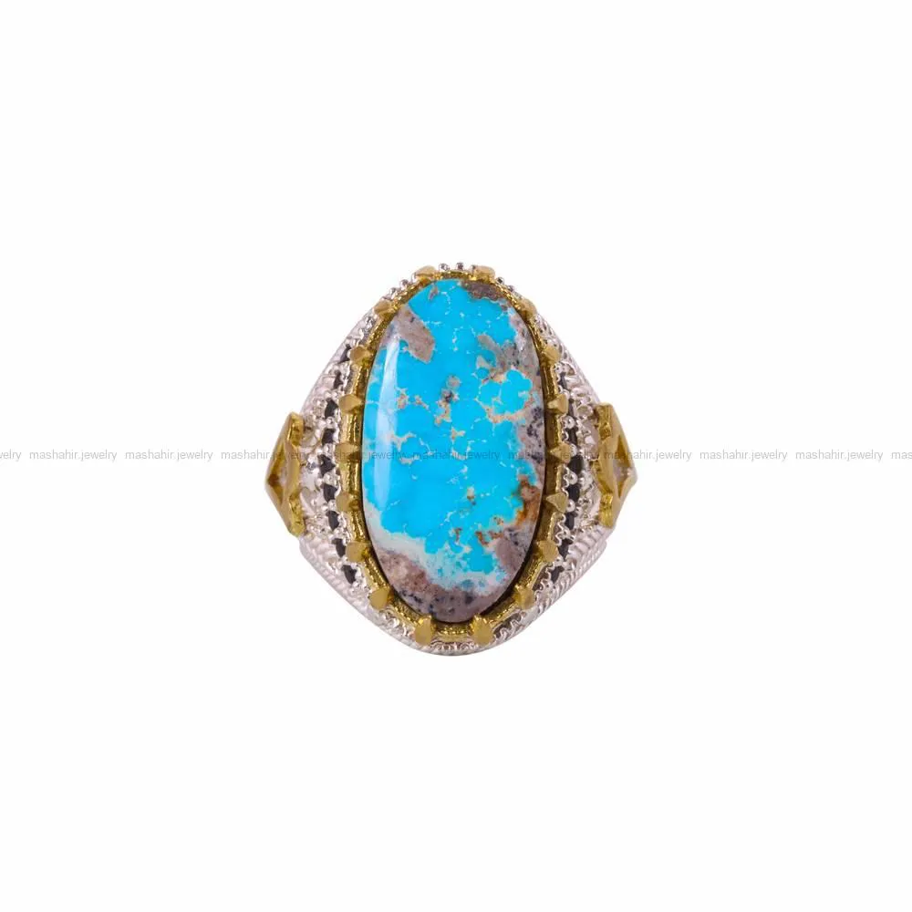 انگشتر فیروزه شجری مردانه کد 4567