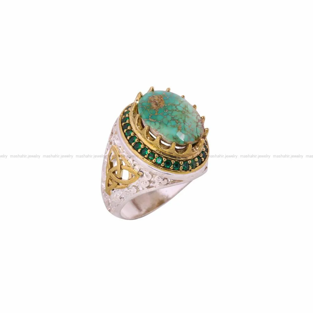 انگشتر فیروزه شجری مردانه کد 4476