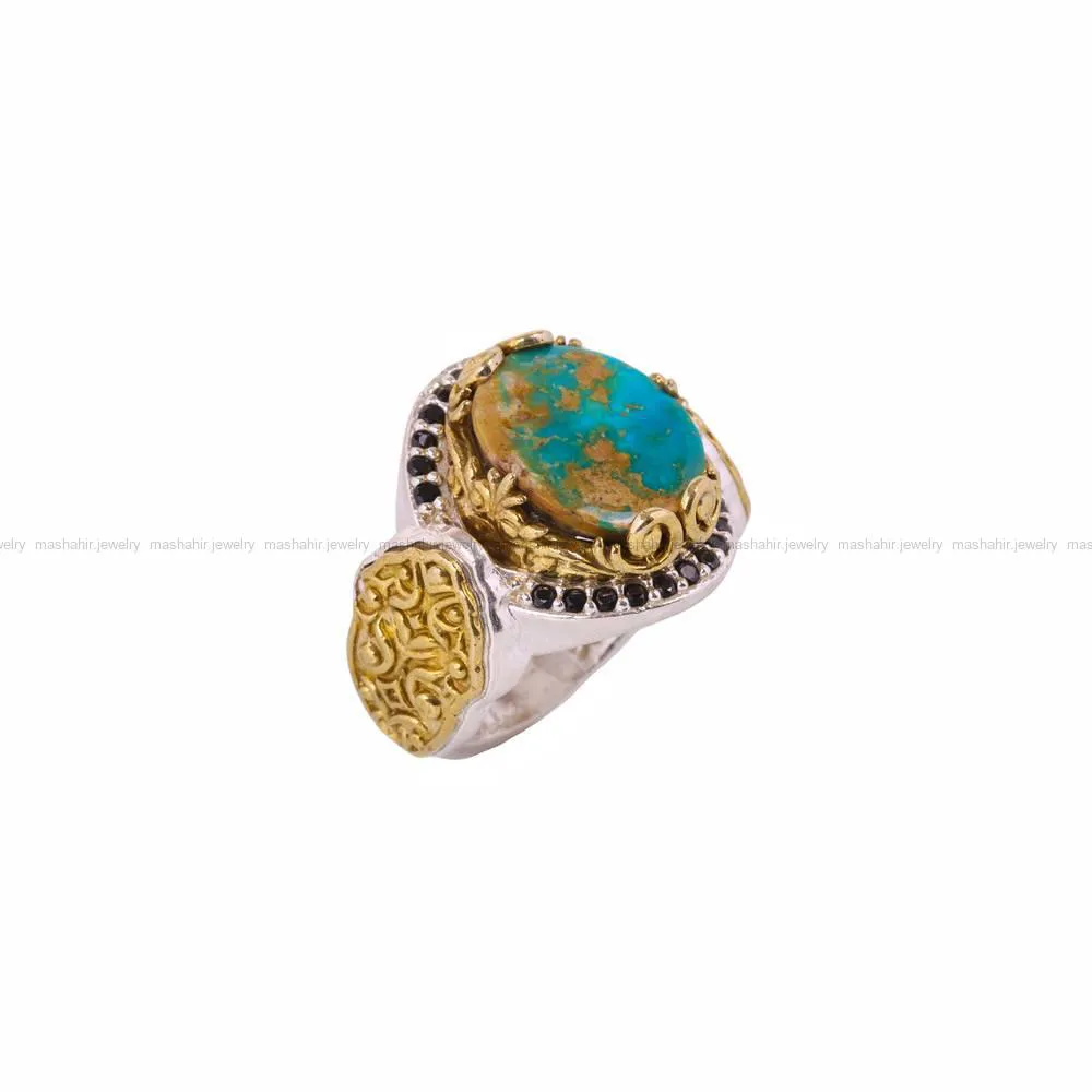 انگشتر فیروزه شجری مردانه کد 4483
