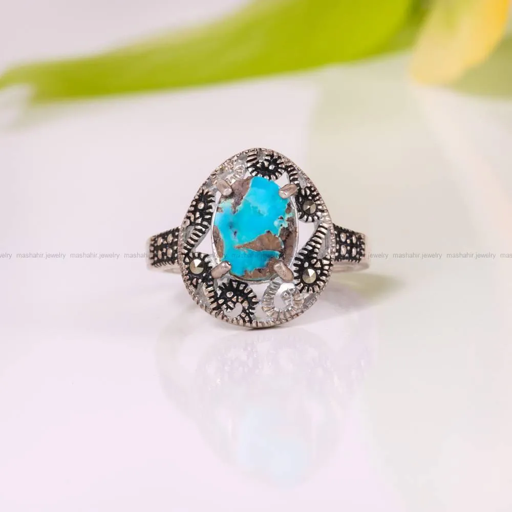 انگشتر فیروزه شجری زنانه کد 4418