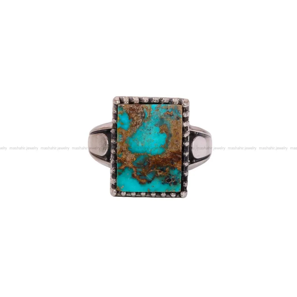 انگشتر فیروزه شجری مردانه کد 4132
