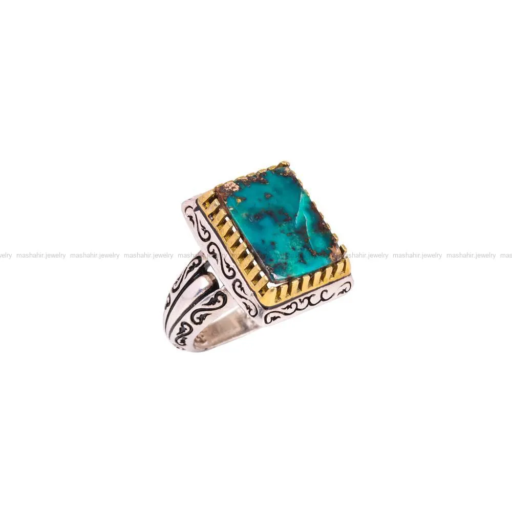 انگشتر فیروزه شجری مردانه کد 4155
