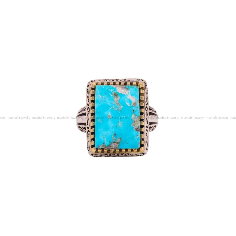 انگشتر فیروزه شجری مردانه کد 4160