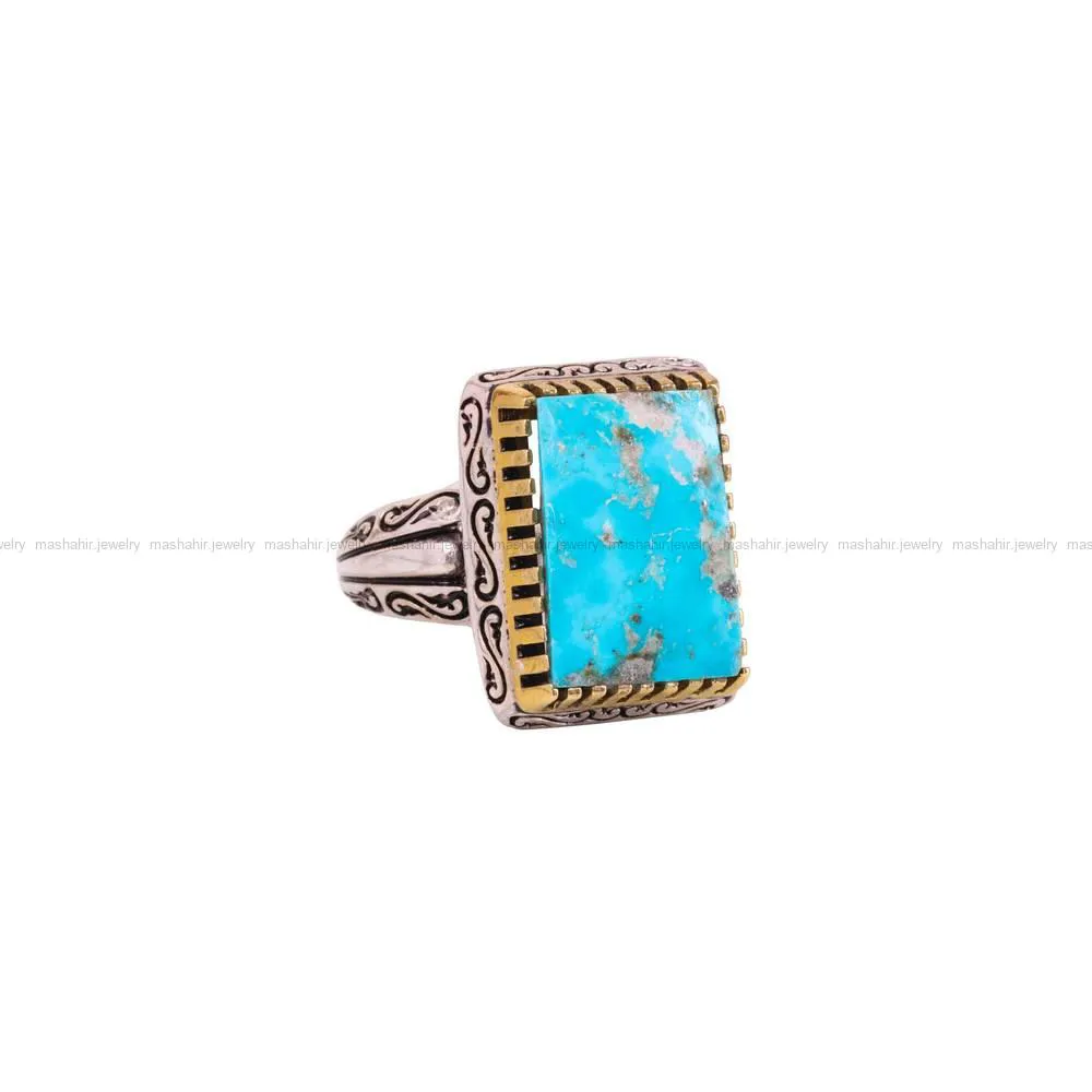 انگشتر فیروزه شجری مردانه کد 4160