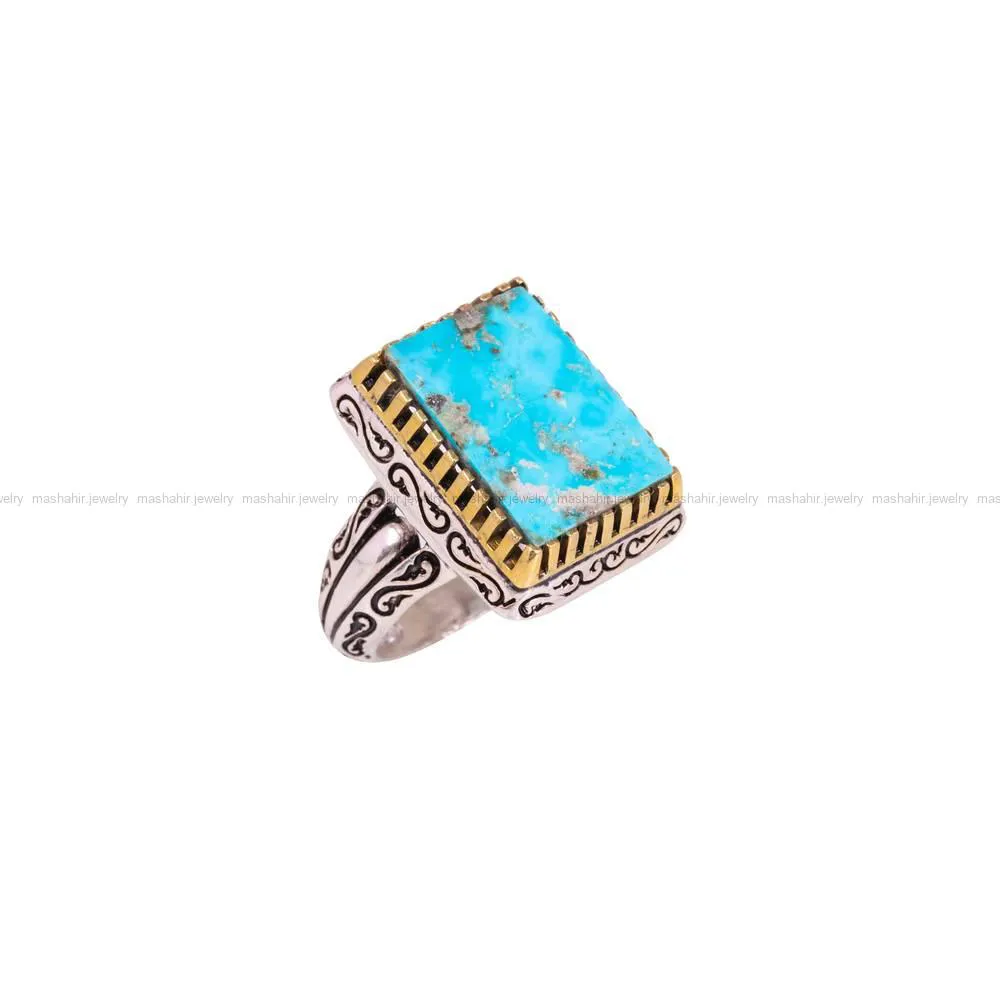 انگشتر فیروزه شجری مردانه کد 4160