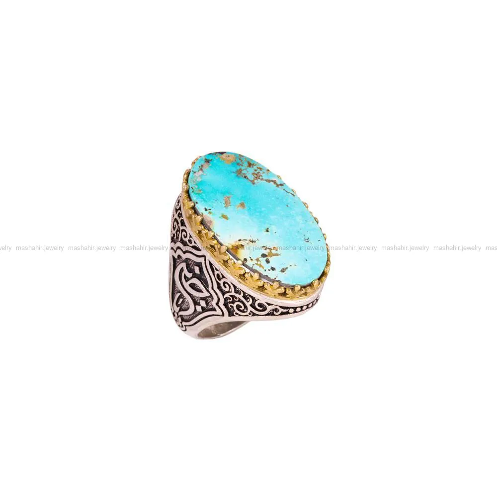 انگشتر فیروزه شجری مردانه کد 4169