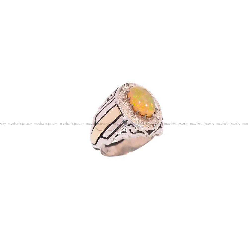 انگشتر اوپال مردانه کد 1337