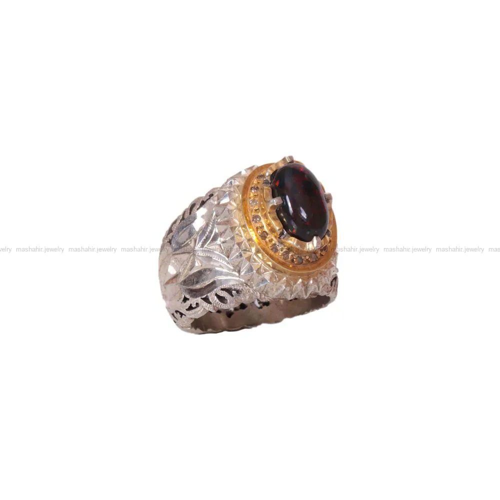 انگشتر اوپال مردانه کد 1398