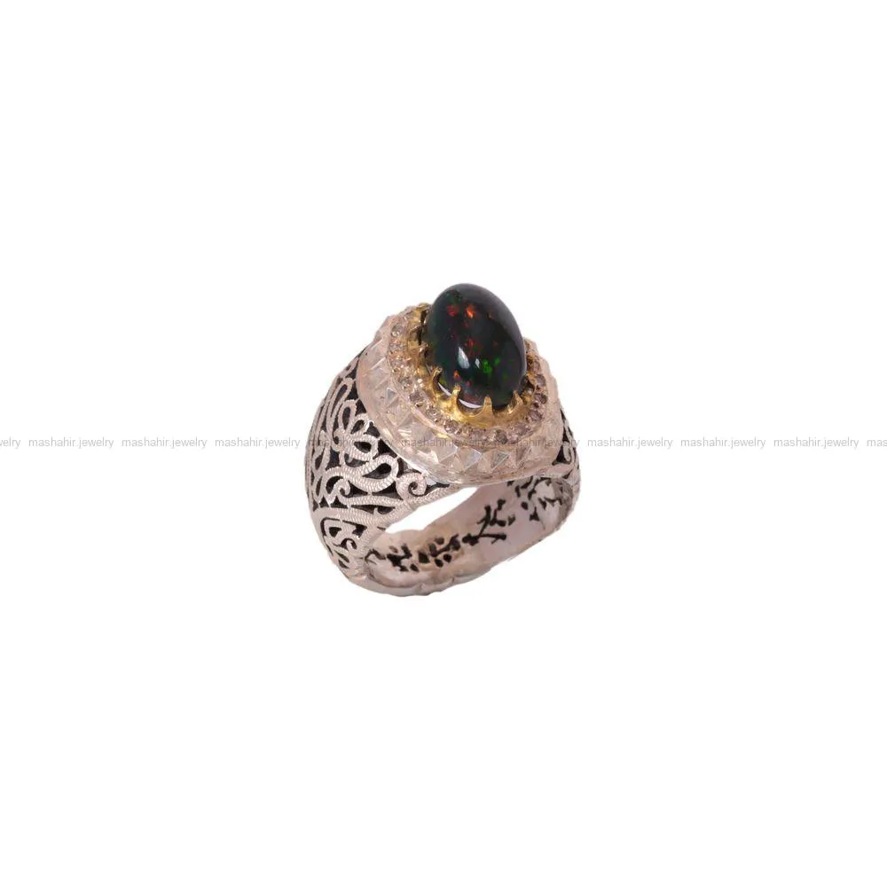 انگشتر اوپال مردانه کد 1416