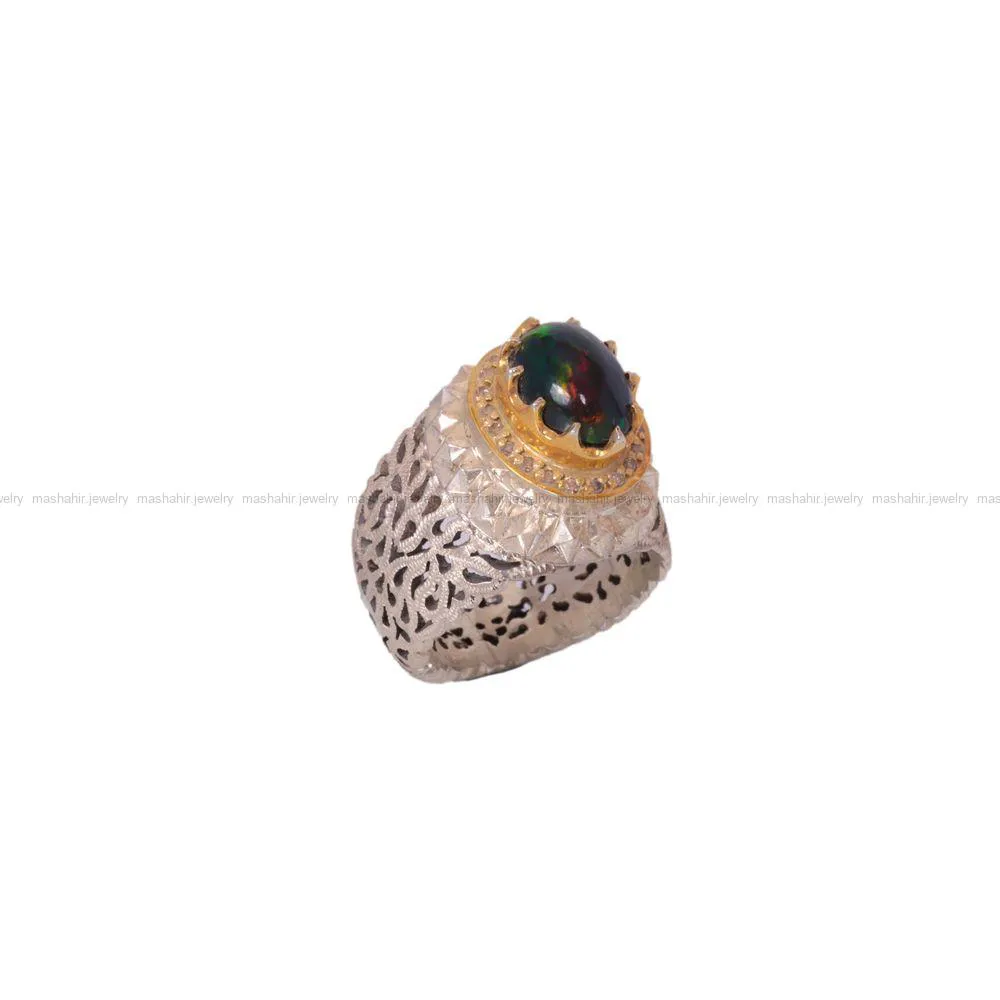 انگشتر اوپال مردانه کد 1419
