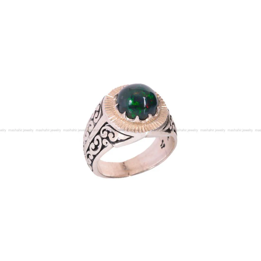 انگشتر اوپال مردانه کد 1440