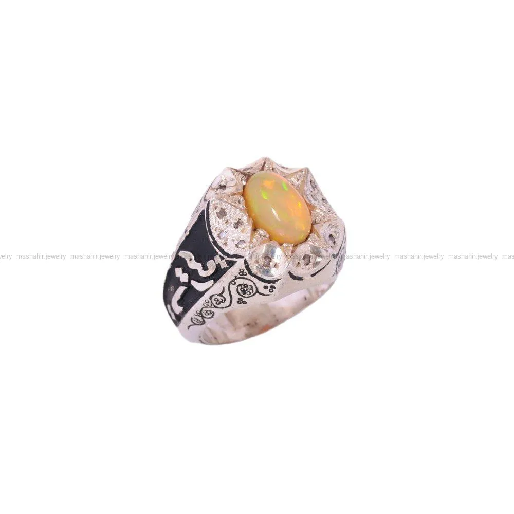 انگشتر اوپال مردانه کد 1473