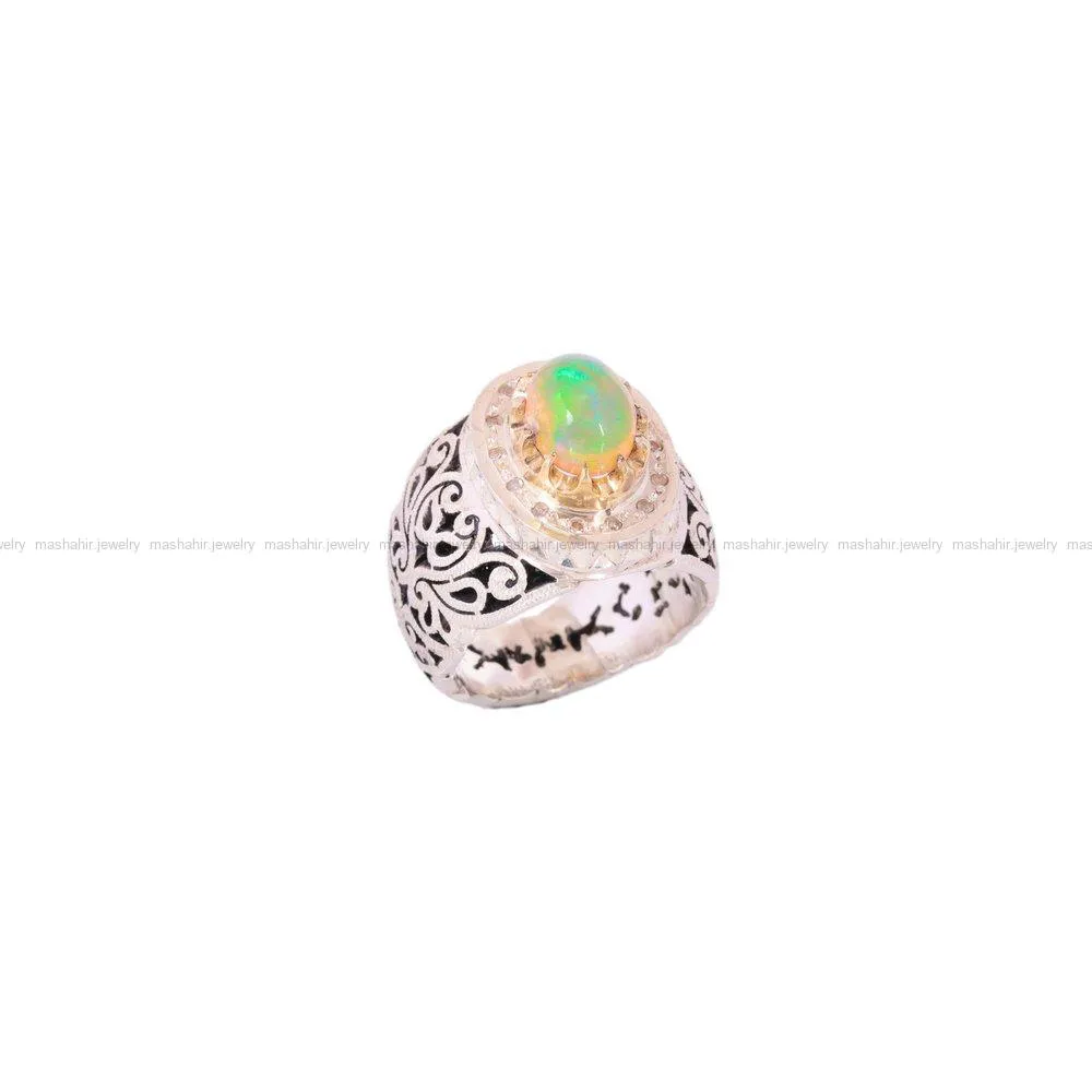 انگشتر اوپال مردانه کد 1475
