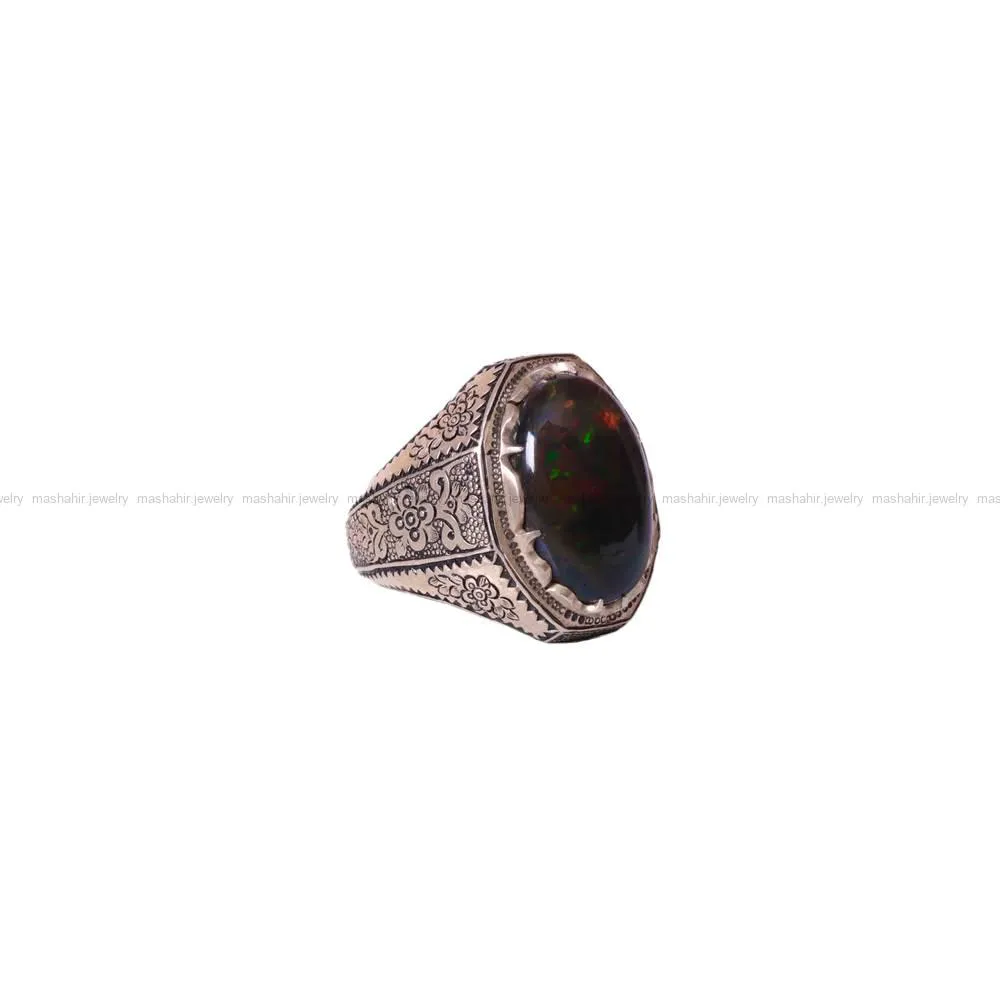 انگشتر اوپال مردانه کد 1328