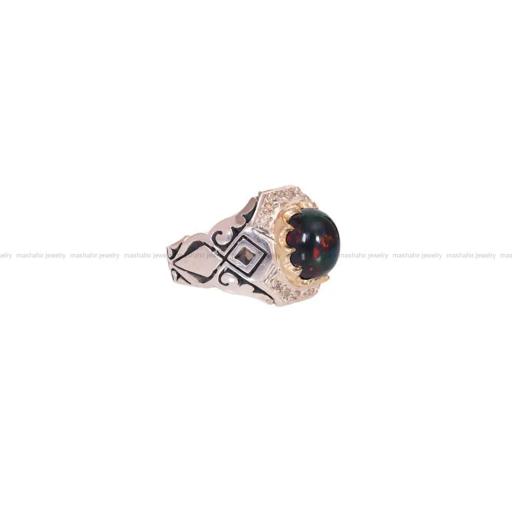 انگشتر اوپال مردانه کد 1334
