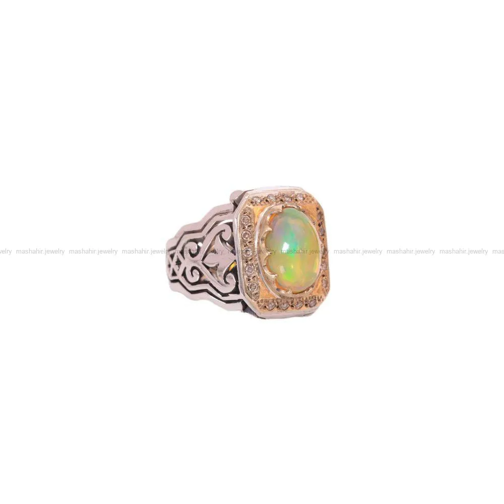 انگشتر اوپال مردانه کد 1336