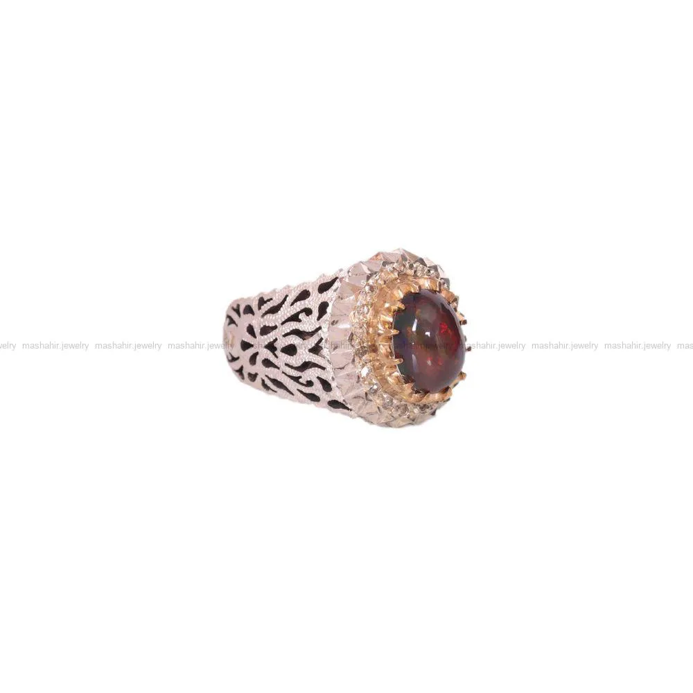 انگشتر اوپال مردانه کد 1389