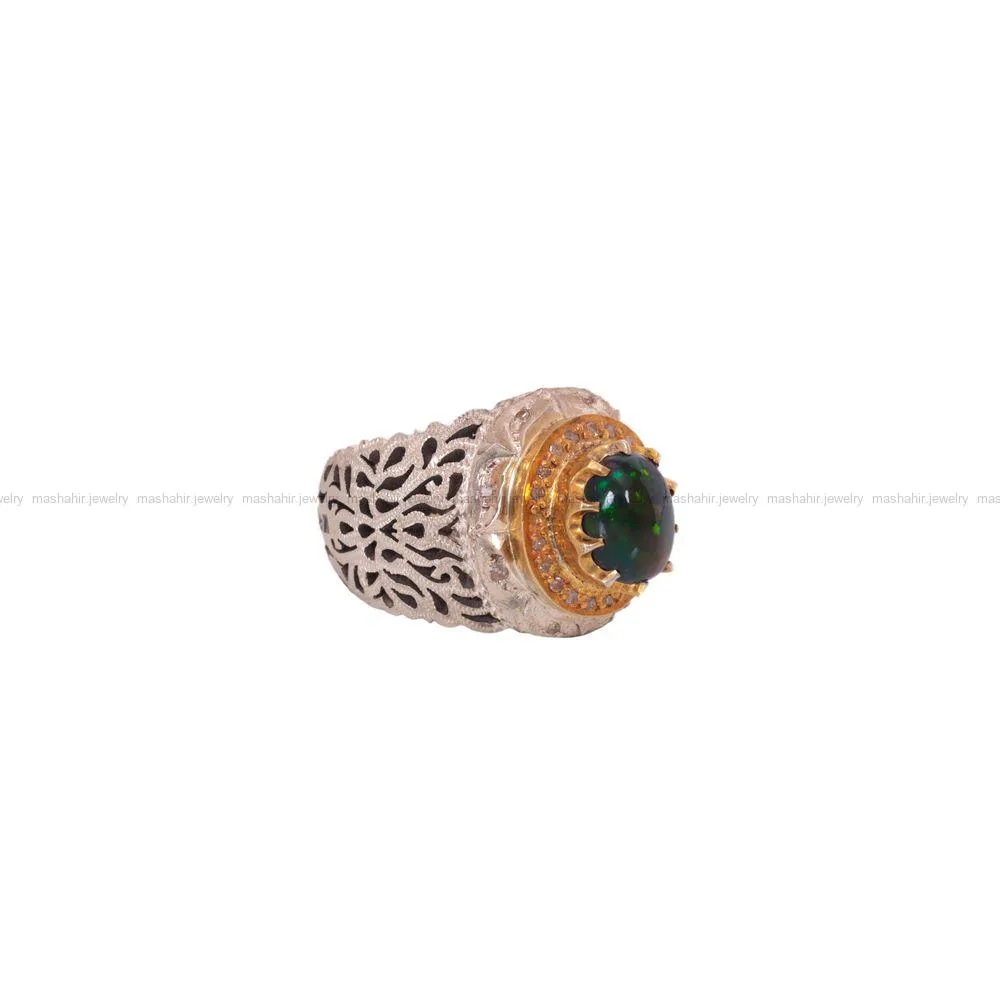 انگشتر اوپال مردانه کد 1393