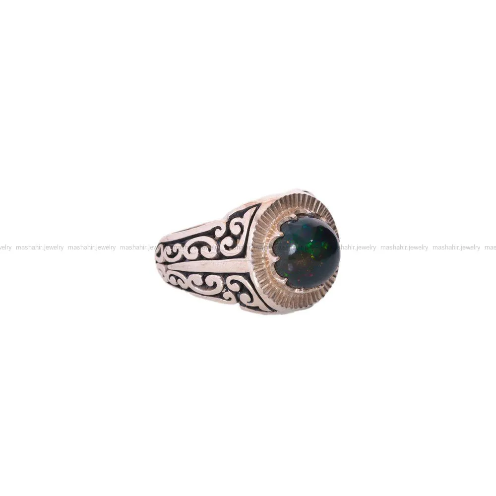انگشتر اوپال مردانه کد 1440