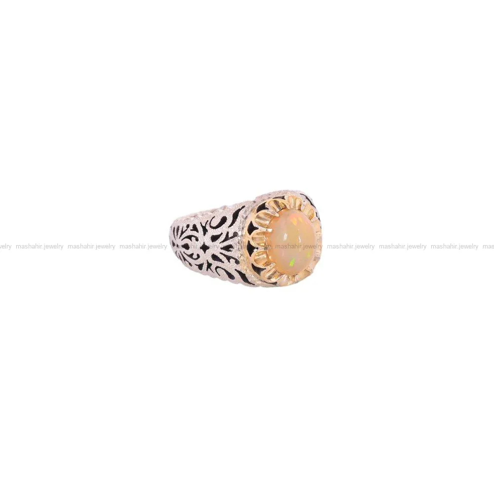 انگشتر اوپال مردانه کد 1471
