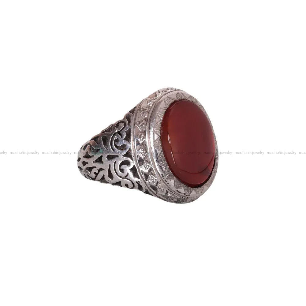 انگشتر عقیق مردانه کد 806