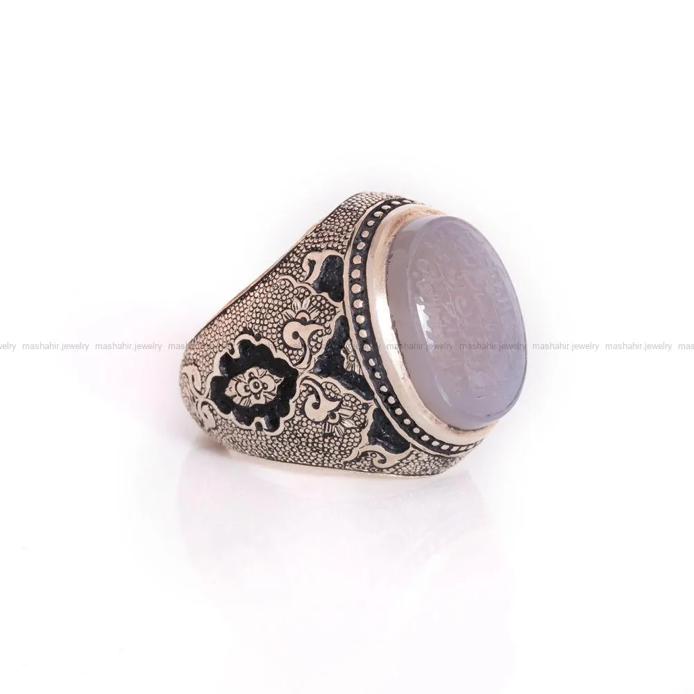 انگشتر عقیق سوسنی مردانه کد 822