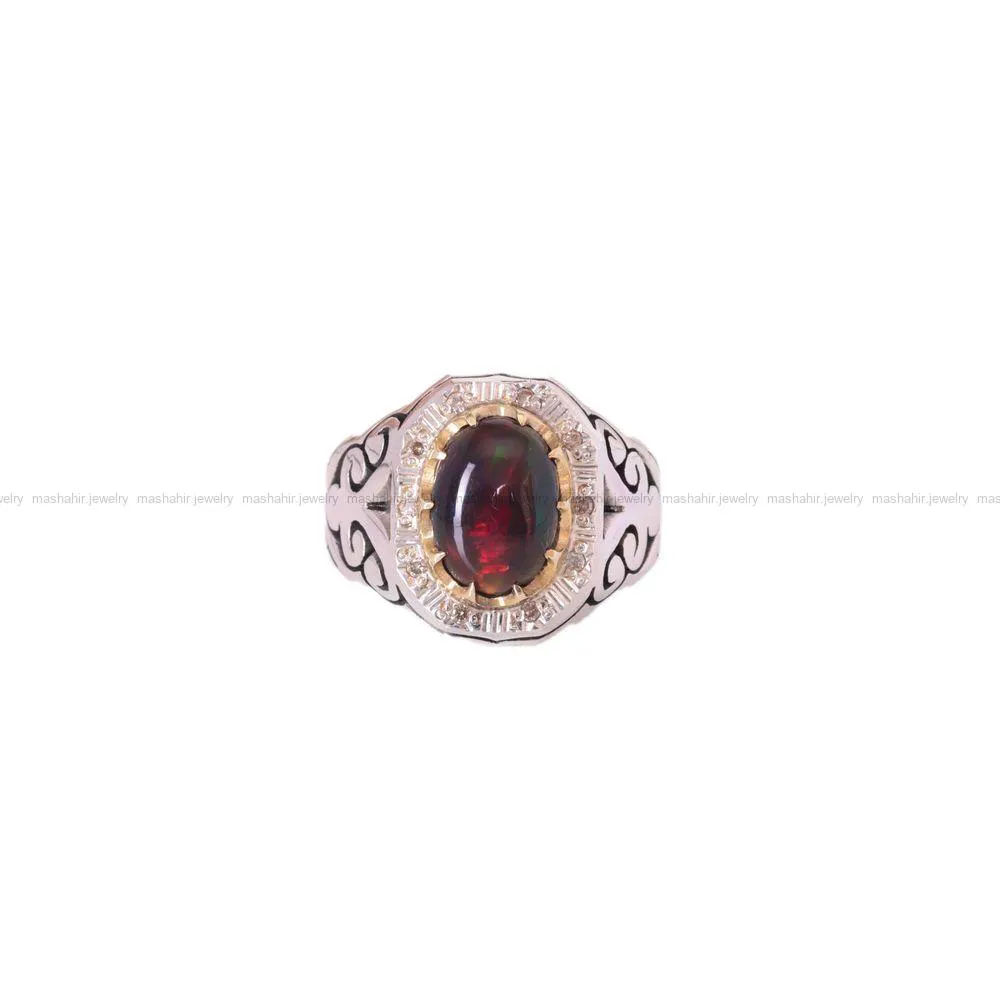 انگشتر اوپال مردانه کد 1381