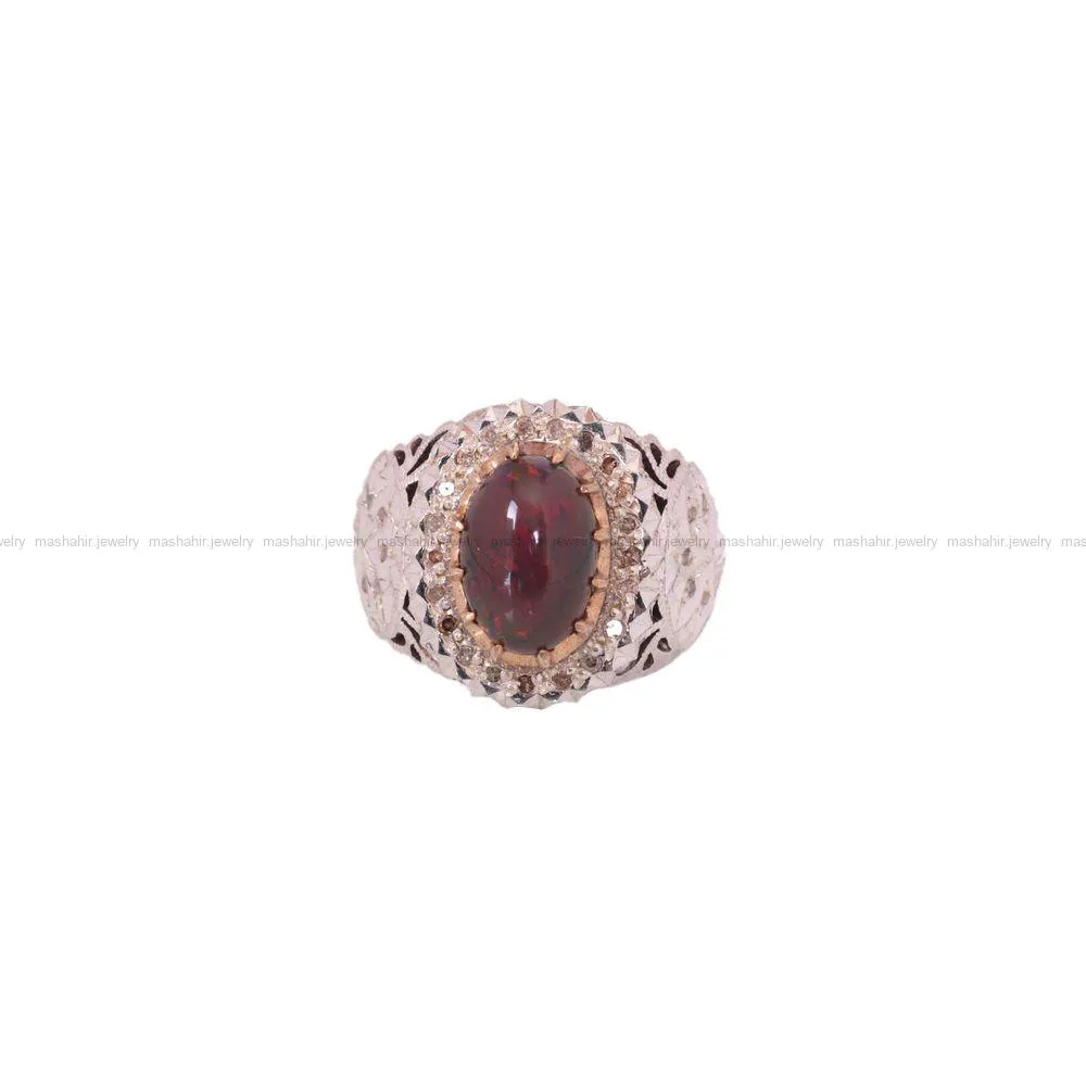 انگشتر اوپال مردانه کد 1384