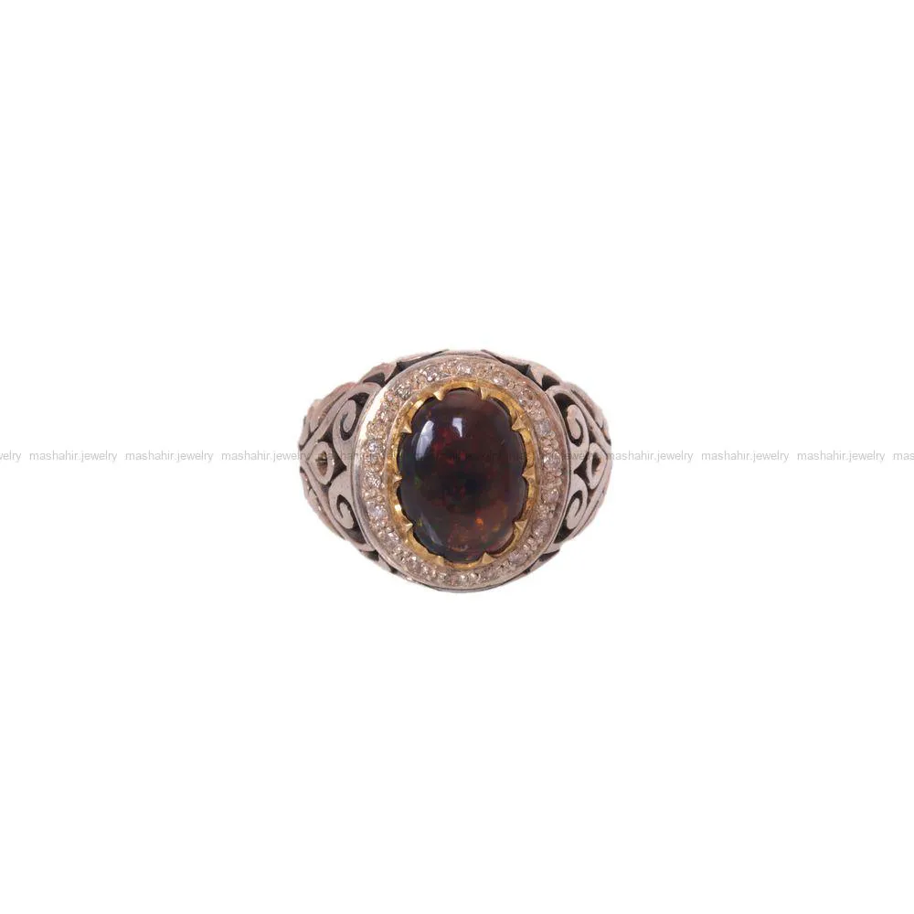 انگشتر اوپال مردانه کد 1424