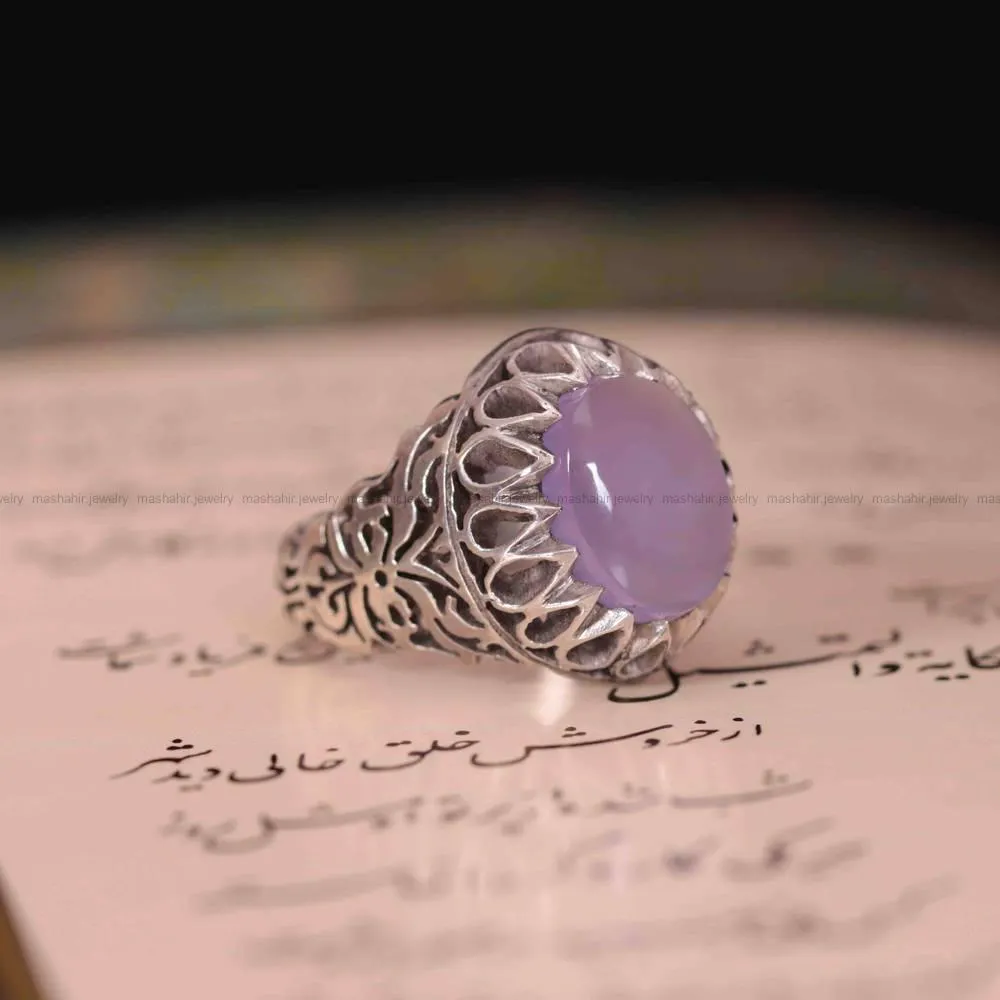 انگشتر عقیق سوسنی مردانه کد 1320
