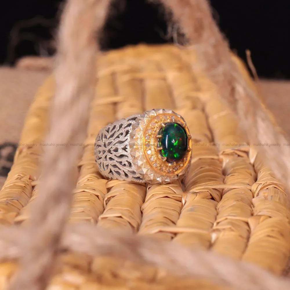 انگشتر اوپال مردانه کد 1442