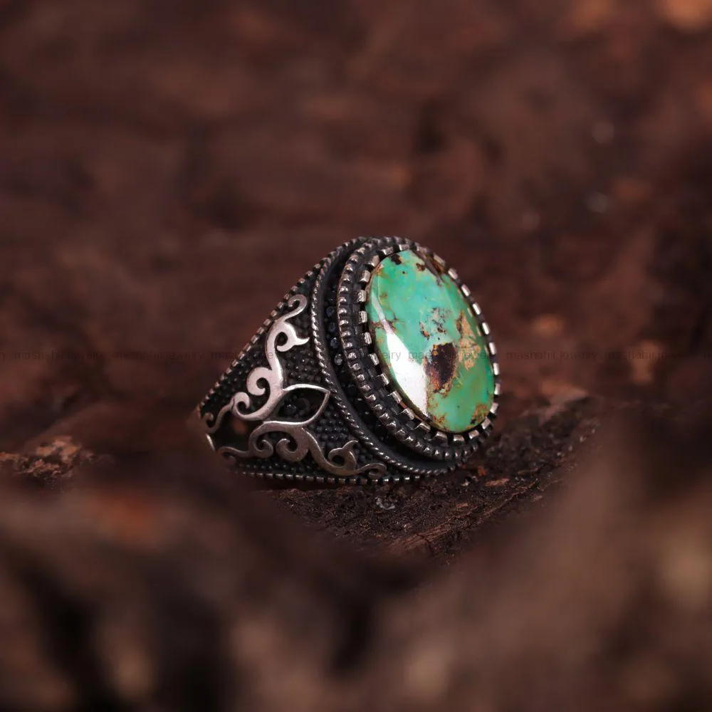 انگشتر فیروزه شجری مردانه کد 2879