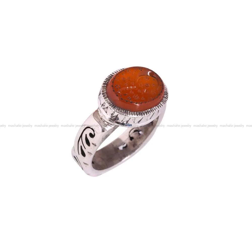 انگشتر عقیق مردانه کد 4640