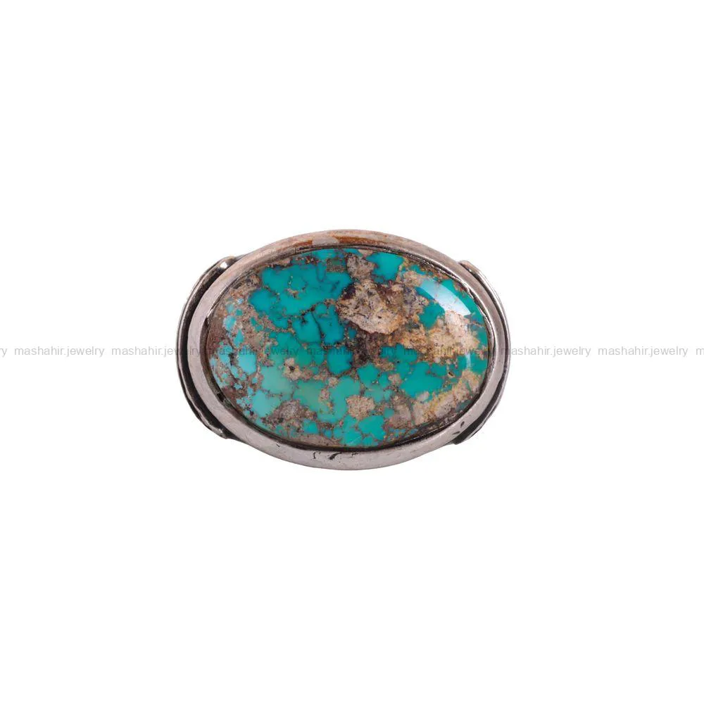 انگشتر فیروزه شجری مردانه کد 2935